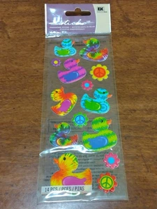 Sticko Dimensional Tie Dye Ducks Stickers NIP - Picture 1 of 4