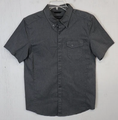 Mens Mission Workshop SF Short Sleeve Button Front Shirt Size M Gray Cotton - Image 1 of 4