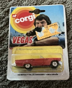 Vintage 1980 Corgi Vegas Ford Thunderbird, Red, Great Britain, Carded - Picture 1 of 3