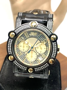 JBW Men's Watch JB-6215-10B 10 YR Anniversary Phantom 1.96ctw Diamond Quartz - Picture 1 of 13