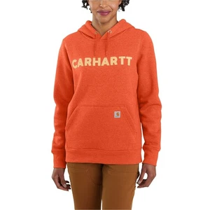 Sudadera Carhartt Mujer L Naranja Polar Sudadera con Capucha Calce Relajado Ropa de Trabajo Acogedora - Imagen 1 de 13
