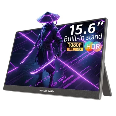 AIREIXINGD  15.6" FHD Portable Monitor  USB C HDMI  IPS  60Hz - Image 1 of 4