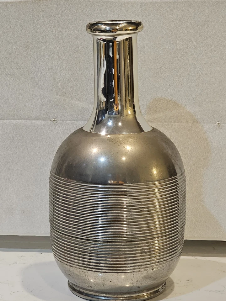 Botella Termo Vintage 1900 "Genie" Cromo Jarra Aislada - 13"T Foto 1 de 4