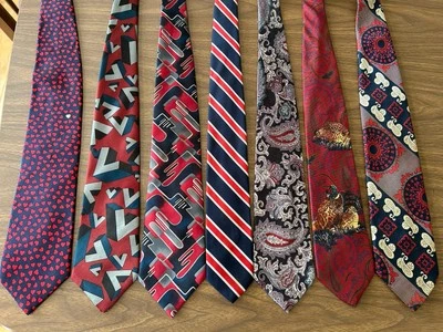 Lote de 7 Corbatas Anchas Vintage Estampados Groovey Novedad Lote A Foto 1 de 4