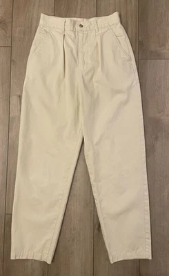 Vintage 90s Calvin Klein Sport Pleated Trousers-Women's 6 (Fits like a 4)-Cream - Image 1 of 4