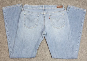 Levis Jeans Womens 28x32 Blue Denim Casual Flat Front Regular Fit Straight Leg - Picture 1 of 13
