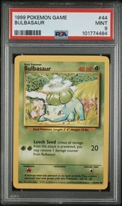 PSA 9 - 1999 Pokemon Base Set Unlimited - Bulbasaur 44/102 - Picture 1 of 2