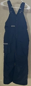 Youth COLUMBIA Tectonite Black Snow Bib Overalls size 8 - Picture 1 of 6