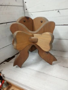 Vintage Wooden Bow Quilt Rack Corner Hanger Rustic Country Wall Decor Cottagecor - Picture 1 of 7