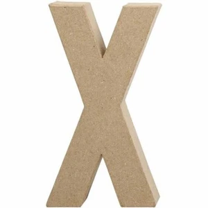 Create Crafts 26623 Creativ 20.5 cm 1-Piece Papier Mache Letter x, Beige - Picture 1 of 2