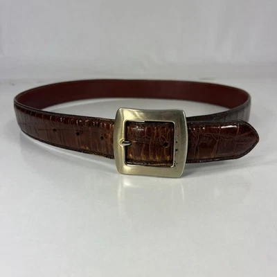 Cinturón de cuero genuino marrón Ann Taylor - para mujer talla 28 Foto 1 de 4