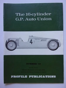 PROFILE PUBLISHING NO.59 - 16 CYL GP AUTO UNION orig 1960s UK Mkt Booklet - Bild 1 von 7