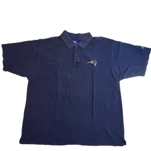 Vintage Reebok Polo Herren Large Blau New England Patriots NFL Football Sport - Bild 1 von 13