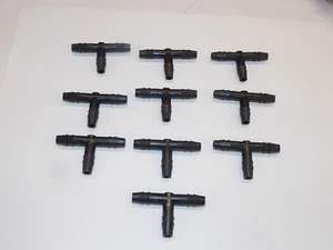 Lot of 10 US Plastics Corp 62064 Polyethylene 1/4" Hose End Barb Tee Fitting K5 - Picture 1 of 2