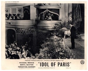 Idol of Paris Original Lobby Card Beryl Baxter Michael Rennie on stage 1948