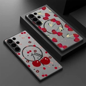 Red Cherry Magnetic Magsafe Case for Samsung GalaxyS22 S23 S24 S25Plus Ultra 5G* - Picture 1 of 13