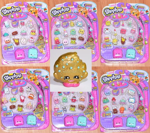 Shopkins 12 Pack TRU Exclusive GOLD Kooky Cookie Season 5 SWAPKINS Party New Cover