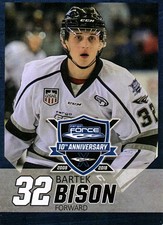 2017-18 Fargo Force Hockey Bartek Bison Trading Card USHL 