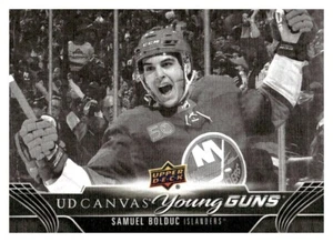 2023-24 Upper Deck Series 1 Young Gun Canvas Black And White C112 Samuel Bolduc - Picture 1 of 2