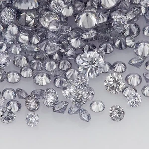 1pc Argyle Blue Diamonds 1.30mm 0.01ct Fancy Grey Blue Natural Diamonds Round - Picture 1 of 10