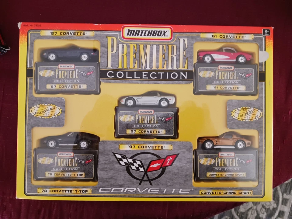 REDUCED Matchbox Premiere Collection Corvette Set LTD ED & Hot Wheels 2Pc Set - Image 1 of 3