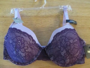 Reggiseno t-shirt pizzo viola uva RAFAELLA taglia 34C nuovo con etichetta - Foto 1 di 2