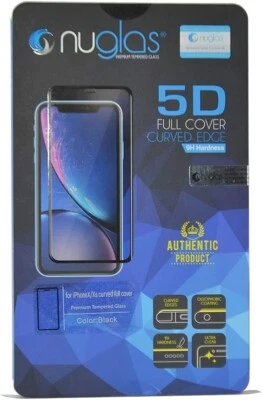 Nuglas Apple iPhone X Curved Edge 5D Full Cover Screen Protector Tempered Glass - Image 1 of 4