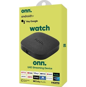 Onn Android TV 4K UHD Streaming Gerät mit Sprachfernbedienung & HDMI Kabel - Bild 1 von 6