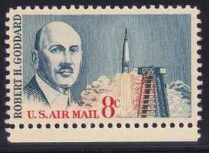 USA Sc #C69 - 8 cents blue, red & bister - MNH (U/M) VG - Robert Goddard - Picture 1 of 2