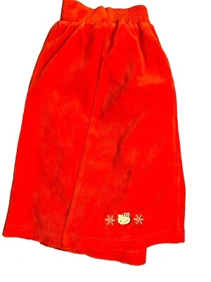 Falda bordada vintage 1999 Sanrio Smiles Hello Kitty terciopelo rojo Foto 1 de 4