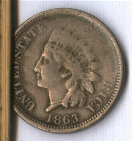 1863 INDIAN CENT * DRAMATIC FILLED DIES ON OBVERSE & REVERSE ! BOLD ERROR COIN ! Cover