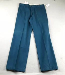 Izod Saltwater Pants Mens 32X30 Blue Cotton Blend Stretch Straight Fit Chino NWT - Picture 1 of 13