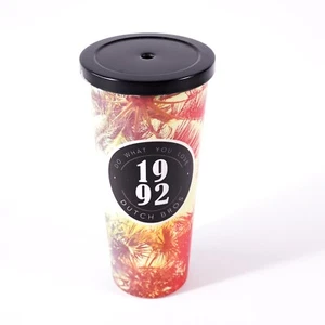 Dutch Bros 1992 Palm Tree Stainless Steel Tumbler 24 Oz Travel Mug Drinking Cup - Picture 1 of 10