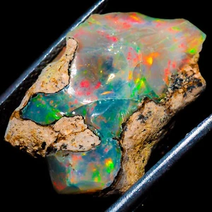 14.5 Ct. 100% Natural Ethiopian Opal Rainbow Fire Welo Rough Gem 21X14X11 mm - Picture 1 of 4