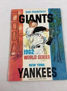1962 Giants VS New York Yankees Rare Autographed McCovey Maricahl Haller Program - Picture 1 of 12