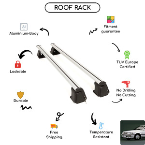 Bare Roof Rack Cross Bars Set for Toyota Corolla (E90) Sedan 1987 - 1991
