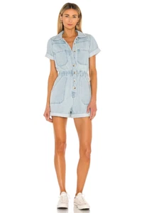 Show Me Your Mumu Cannon Romper Dockside Denim Light Blue S NWT $168 - Picture 1 of 3