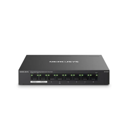 Mercusys MS108GP 8-Port Gigabit Desktop Switch with 7-Port PoE+ Black v1.0 - Bild 1 von 3