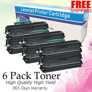 6er-Pack 1720dn schwarze Tonerkassetten für DELL 310-8709 1720 1720dn MW558 Drucker - Bild 1 von 2