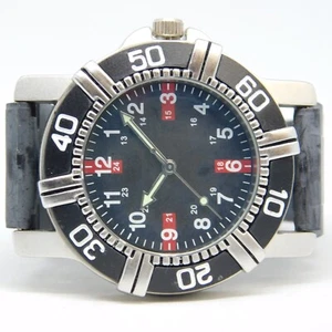 DRAKKAR Noir schwarzfarben Quarz Analog Herrenuhr neue Batterie - Bild 1 von 9