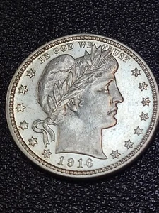 1916-D 25C Barber Quarter UNC Condition - Picture 1 of 2