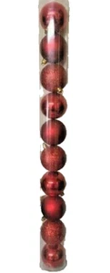 Palline Albero Di Natale Rosso Glitter 6 Cm Feste 10 Palle Natalizie decorazioni - Foto 1 di 5