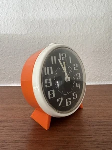 Wecker 70er Jahre Orange Space Age Ruhla DDR Vintage Retro Mid Century Uhr - Bild 1 von 6