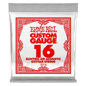 Cuerdas para guitarra eléctrica o acústica Ernie Ball P01016 .016 de acero liso 6 piezas - Imagen 1 de 1