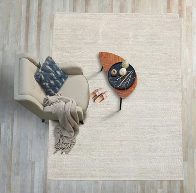 Afghan Moroccan Transitional LoomBloom 3'x5' Beige Hand Knotted Wool Area Rug - Image 1 of 3