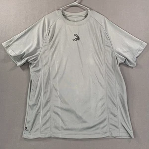 Shaq Activewear Mens XL Grey Short Sleeve Athletic Stretch Logo Pullover Top - Picture 1 of 10