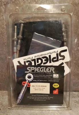 Spiegler Stainless Steel Teflon Brake Lines Front BMW E46 M3, non-M 13.02.00600 - Image 1 of 3
