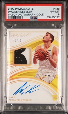 2022 Immaculate Walker Kessler Patch Auto Gold /10 - Image 1 of 2