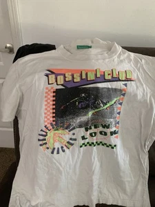 Vintage 90s Bossini Club Skateboard Racing T-Shirt M Neon Graphic Tee - Bild 1 von 11