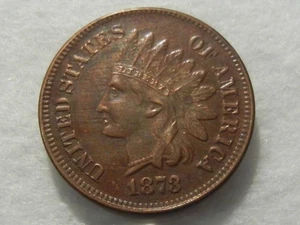 1873 testa di indiano centesimo vecchia moneta USA in rame - Foto 1 di 2